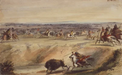 A Surround or Hunting the Buffalo, c.1839