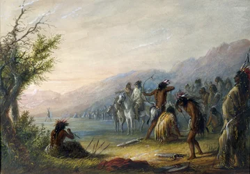 Indians Testing Their Bows