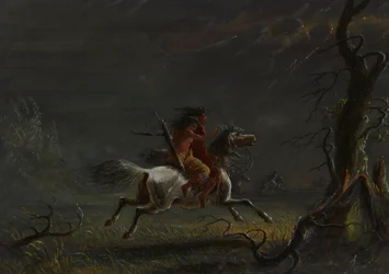 Indians in a Storm: Night Scene