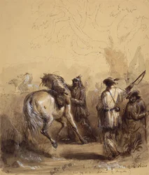 Sir W.D.S., Antoine and Auguste or Preparing for a Buffalo Hunt, c.1837