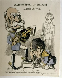 Franco-Prussian War: Caricature of Wilhelm I of Prussia and Napoleon III of France