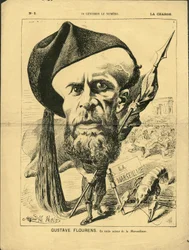 Illustration by Alfred Le Pete (1841-1909) in La Charge (1870), No. 2 - Flourens Emile
