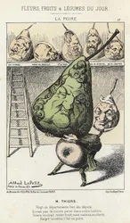 La Peire: Cartoon on Thiers - illustration from 14/02/1871 by Alfred Le Petitty, in 