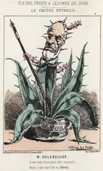 Le Cactus Spineux: Cartoon on Louis Charles Delescluze - ill. from 