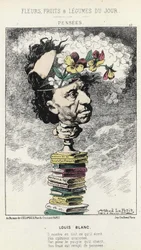Thoughts: Cartoon on Louis Blanc - illustration from 04/02/1871 in 