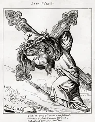 Caricature of Leon Cladel