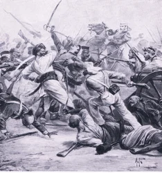 Nicholsons defeat of the rebels at Najafgarh, 2nd August 1857