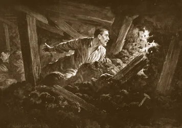 Sapper W. Hackett Refuses to Leave a Comrade Who Was Lying Seriously Injured in a Mine Gallery