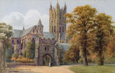 The Dark Entry and Cathedral, from N E, Canterbury