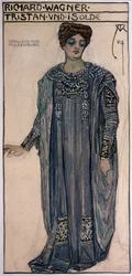 Copy of a costume design for Isolde, for a production of 