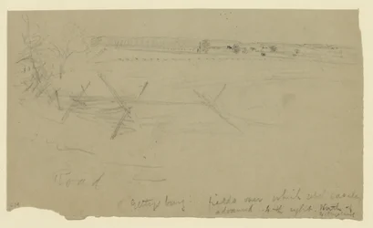 Gettysburg - fields over which rebel cavalry advanced to the right, north of Gettysburg