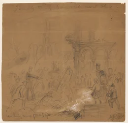 Searching Ruins for a Safe after the Chicago Fire of 1871
