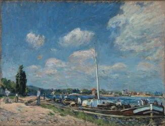 Unloading of Barges at Billancourt