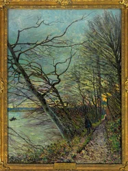 Le bois des Roches, Veneux - Nadon. Painting by Alfred Sisley