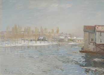 The Loing and the Mills of Moret, Snow Effect, 1891