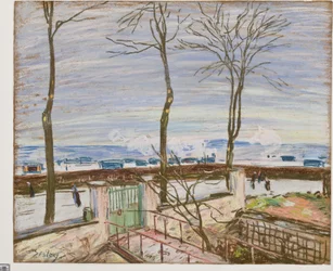 The Moret Railroad Station in Winter