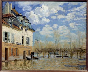 The boat during the flood, Port Marly