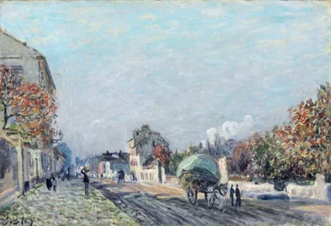 A Street in Marly (Painting by Alfred Sisley)