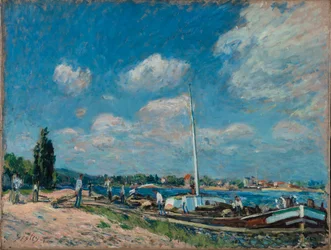 Unloading Barges at Billancourt, 1877