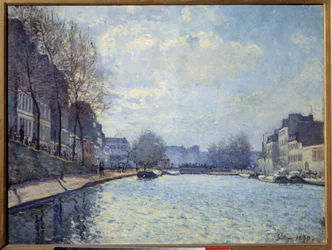View of the Canal Saint Martin in Paris in 1870