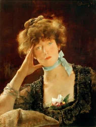 Sarah Bernhardt / Painting by Alfred Stevens