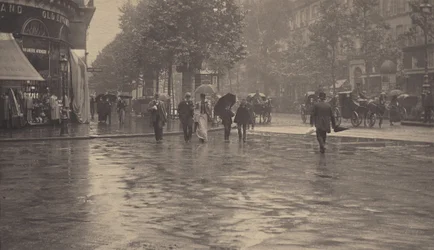 A Wet Day on the Boulevard, Paris