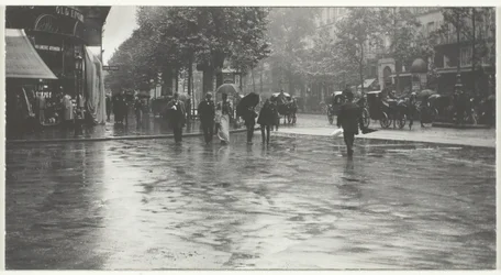 A Wet Day on the Boulevard, Paris
