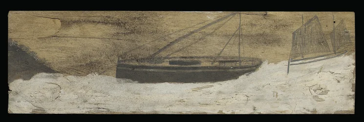 Boats on choppy water