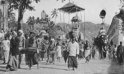 Kandy. Perahera Procession Passing