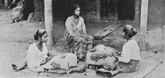 Lace Makers, Ceylon, c1890