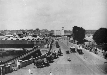 View Towards the Pettah or Native Quarter, Colombo, Showing Khan Clock Tower, c1890, 1910