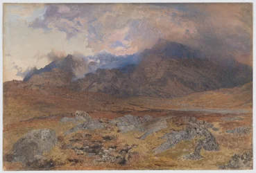 Snowdon, after an April Hailstorm [or Snowdon through Clearing Clouds]