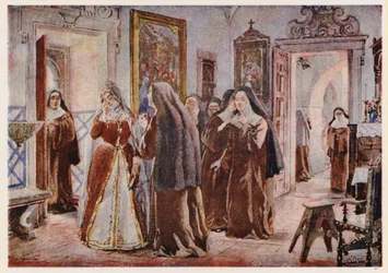 Maria Francisca of Savoy, Queen of Portugal, in the Convent of Our Lady of Hope, Lisbon