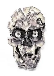 Cassette Tape Skull