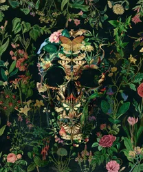 Dark Floral Skull