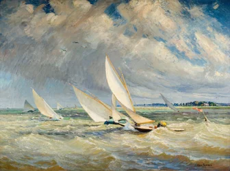 Yachts Racing in Bad Weather - Burnham-On-Crouch