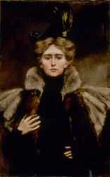 Natalie in Fur Cape