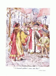 A thousand guilders! Come take fifty!, illustration from Poems for the Young: Robert Browning, c.1920