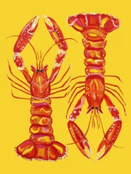 Vibrant Lobster Pair
