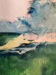Dramatic Pink Sky Landscape