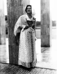 Villa Rosa Maltoni Mussolini: portrait of an adolescent wearing a traditional Calabrian costume