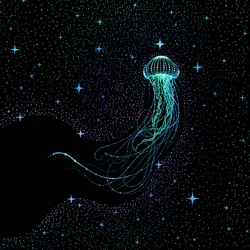 Glowing Cosmic Jellyfish