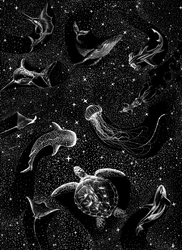 Ocean Animals Under Stars