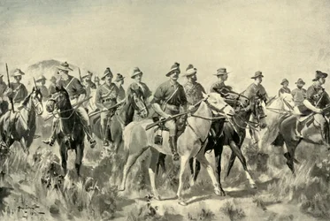 Australian Bushmen on the March, 1901