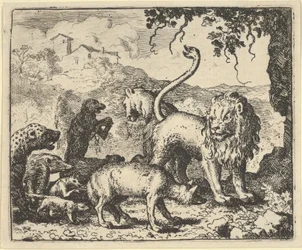 Renard is Accused by the Wolf and Several Animals