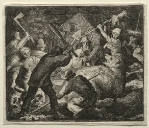 Reynard the Fox: Peasants Attack the Bear