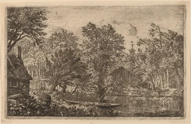 Skiff at a River Bank, Probably c. 1645-1656