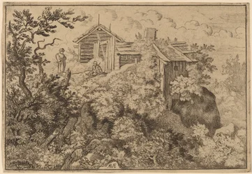 Three Cottages on a Rock, probably c. 1645-1656