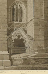 Lichfield Cathedral - South Transept: Red Sepia Drawing, 9 Sep 1842