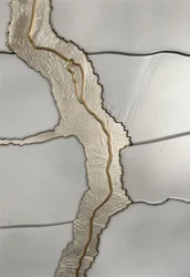 Gilded Fissure Abstract